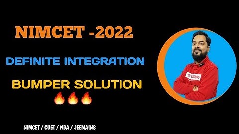 NIMCET-2020 #DEFINITE INTEGRAL #PAPER SOLUTION #like #viral #trending #subscribe #share #comment