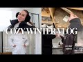 Cozy winter vlog snow day target home finds loungewear haul  dinner date night at home