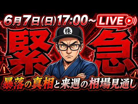 【2026/6/7(日)17:00～】緊急！暴落の真相と来週の相場見通しLIVE