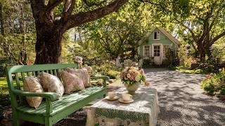 beautiful cottage garden morning 🌳 soft piano for stress relief, deep focus & quiet mind screenshot 4