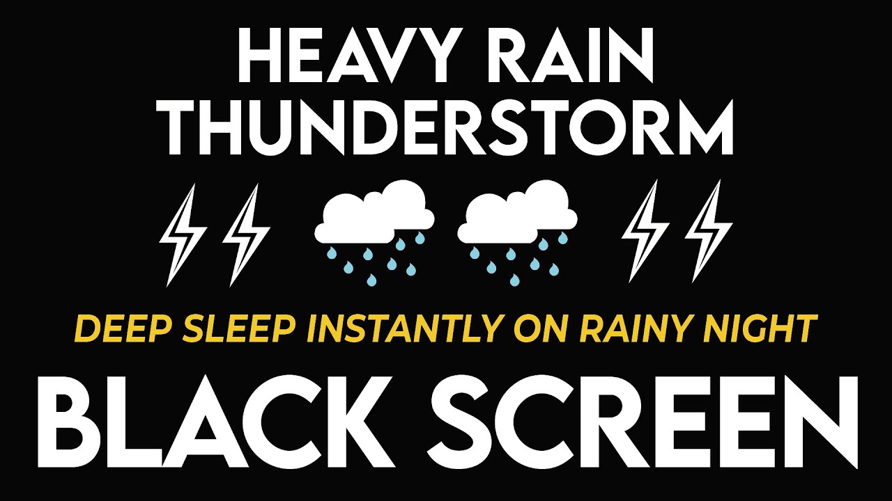 Deep Sleep Instantly on Rainy Night - Heavy RAIN & Thunderstorm - Rain ...