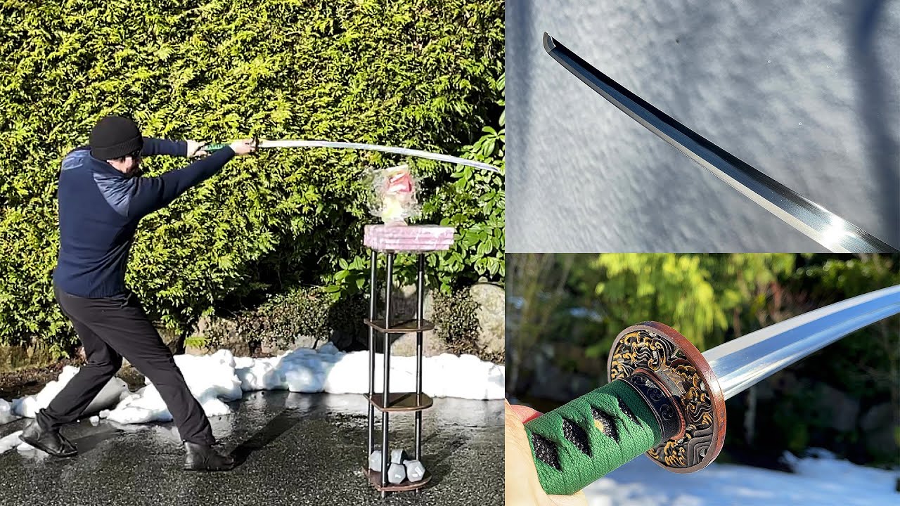 Nodachi (5 Feet Japanese Field Sword) Test Cutting & Review Katana by