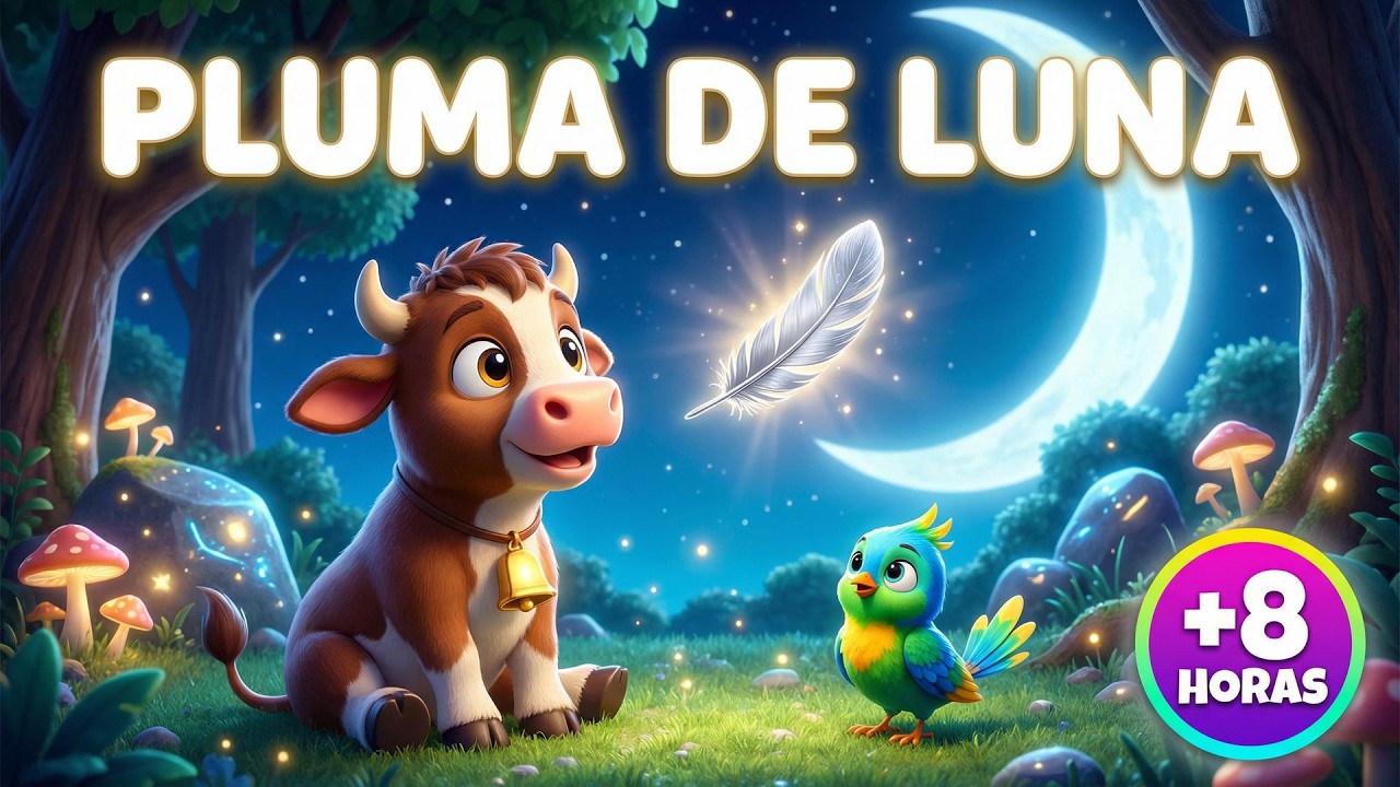 Torito y la Pluma del Claro de Luna 🌙 Historia Infantil + 8 Horas de Música para Dormir Niños ⭐