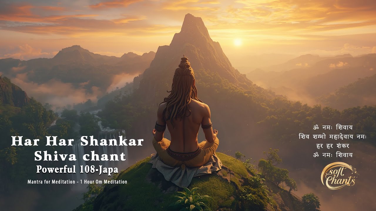 Powerful 108 Japa | हर हर शंकर | Har Har Shankar Shiva chant | Mantra for Meditation