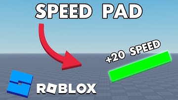 How to Make A Speed Pad In Roblox Studio (2024)