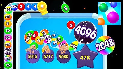 BOUNCE MERGE 2048 - Asmr Gameplay (Level Up Balls, Reach 16k) Math Games Numbers! Part 1