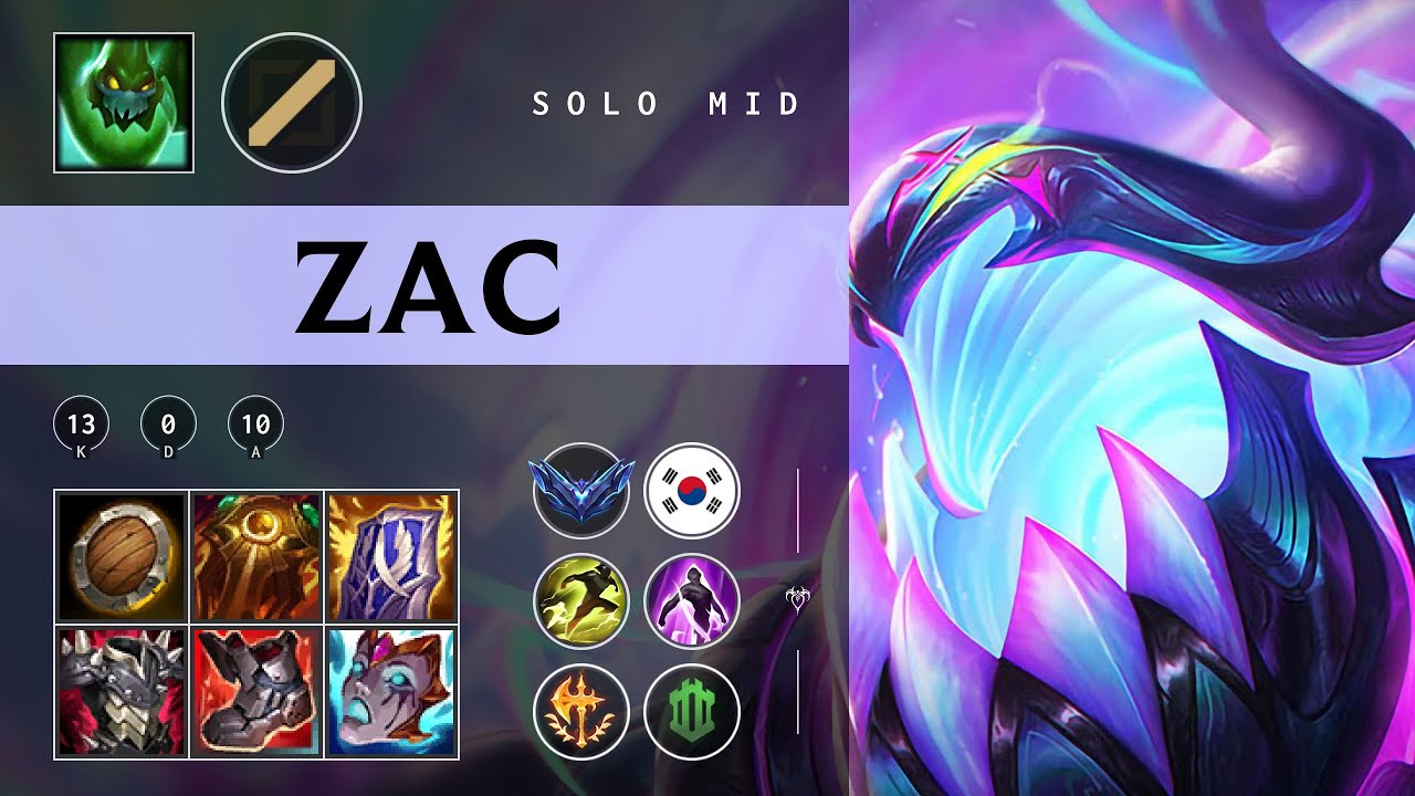 Zac Mid vs Kayle - KR Diamond Patch 25.23
