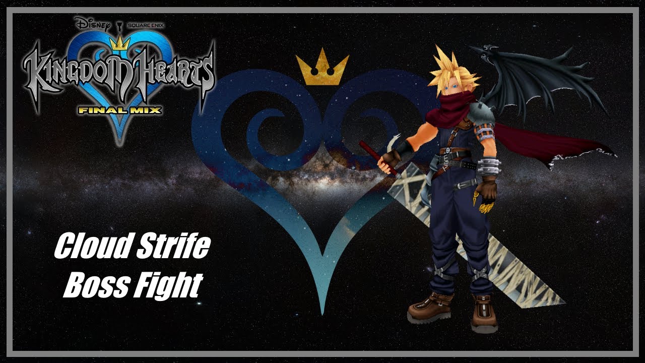Kingdom Hearts Final Mix | Proud Mode | Cloud Strife Boss Fight