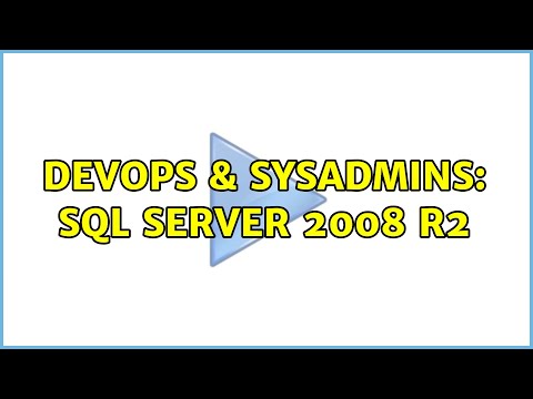 DevOps & SysAdmins: SQL Server 2008 R2 (2 Solutions!!)