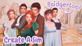 Recreating characters from Bridgerton in The Sims 4!!