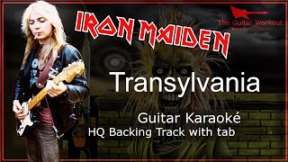 Iron Maiden - Transylvania (HQ Backing Track with tab | Guitar Karaoke)