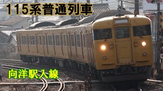 【鉄道動画】115系広セキL-13編成 山陽本線 普通列車 向洋駅入線