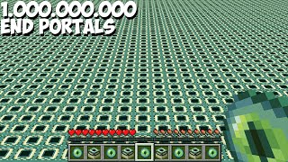 What if you ACTIVATED 1.000.000.000 END PORTAL BLOCKS in Minecraft ? BIGGEST PORTAL !