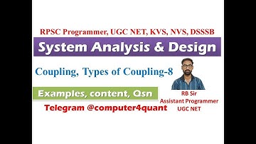 System Analysis and Design-8 What is Coupling | Types of Coupling | Data coupling | Stamp Coupling