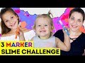 3 MARKER SLIME CHALLENGE | PINTAMOS SLIME CON ROTULADORES | Yippee Family