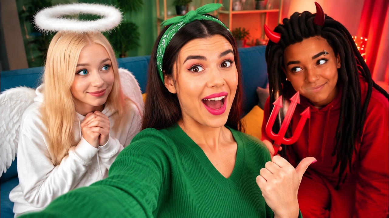 OMG! ANGEL AND DEMON PRANK ME || Inside Out Good VS Bad Evil Rules