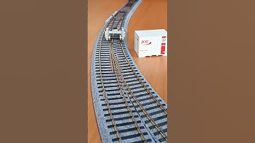 改造カーブポイント ガードレール無し 試運転 HOゲージ ユニトラック