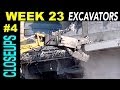 Closeups of the business end of high reach demolition excavators (compilation) (Week 23, set 4)