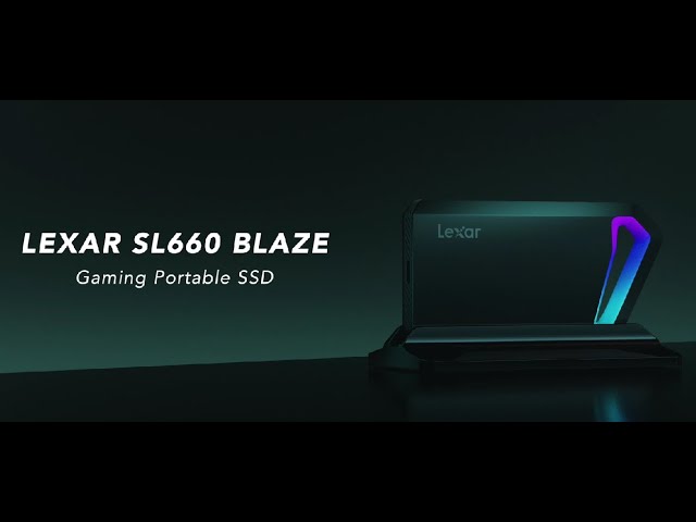 Lexar Blaze 1TB Portable External SSD USB 3.2 Gen 2x2, NVMe, 64GB USB-C  Flash