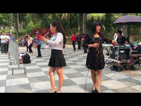 旺角菜街艺人 屯门公园表演 singing 2018 3 27 喻米英 小红 帝女花之香夭