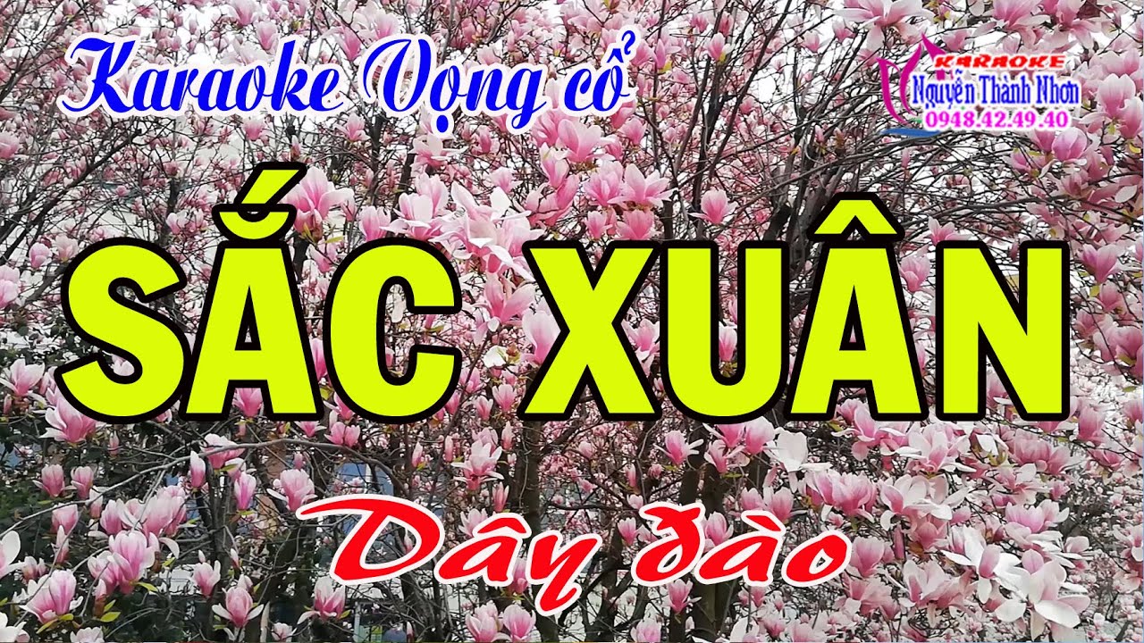 Karaoke vọng cổ SẮC XUÂN - DÂY ĐÀO [ Thơ: Hà Ánh - Lời vc: Ngọc Phúc]