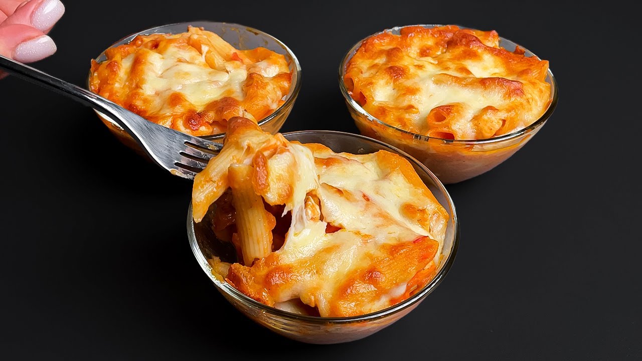 Легкое итальянское блюдо всего за 10 минут! Самый вкусный рецепт запеченных макарон