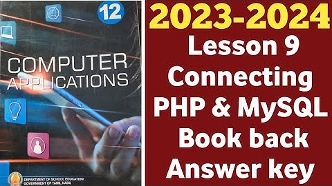 12th CA Lesson 9 | Connecting PHP and MySQL Book back Important Questions 2023