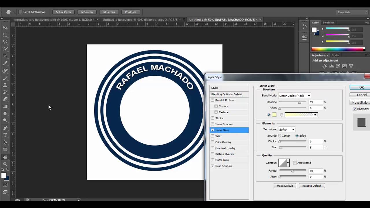 Como Escrever Em Circulo No Photoshop