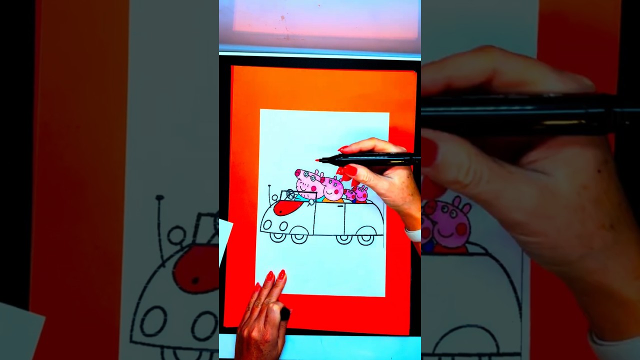 Coloring PEPPA PIG With Her FAMILY [4K HDR HLG]