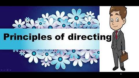Business studies, class 12, chapter 7 - directing, topic principles of directing