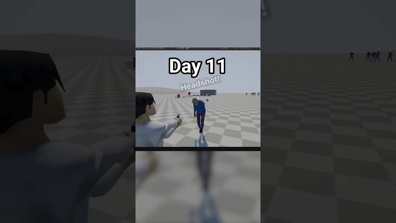 Headshot! #zombiegame #headshots #multiplayer #zombies #devlog #survivalgame #headshot