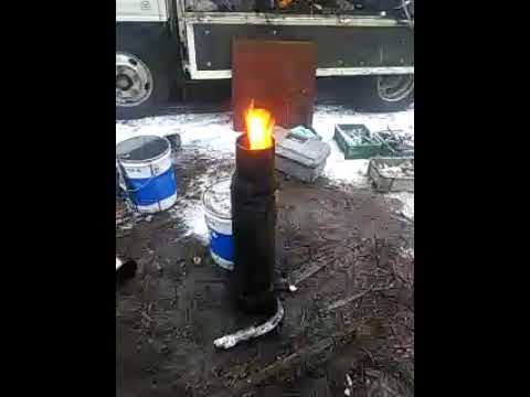 廃油ストーブ 自然吸気 無煙ポータブル Youtube