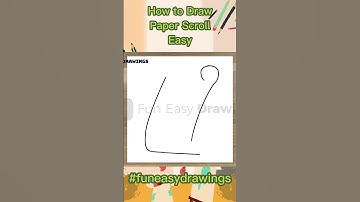 How to Draw Paper Scroll Easy - Fun Easy Drawings #FunEasyDrawings #funny #cartoon #easy #shorts