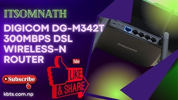 DIGICOM DG-M342T 300Mbps DSL Wireless-N Router PPPOE AND WIFI SETUP#ITsomnath