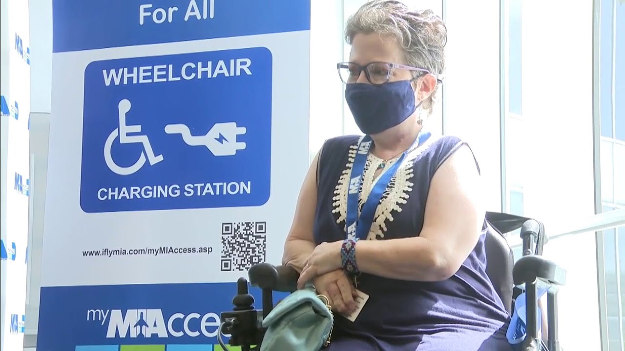 Miami International Airport adds wheelchair charging stations YouTube
