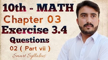 10th Math Solution in Urdu/Hindi | Unit 3 | Exercise 3.4 question 2 part vii | RizzProductions