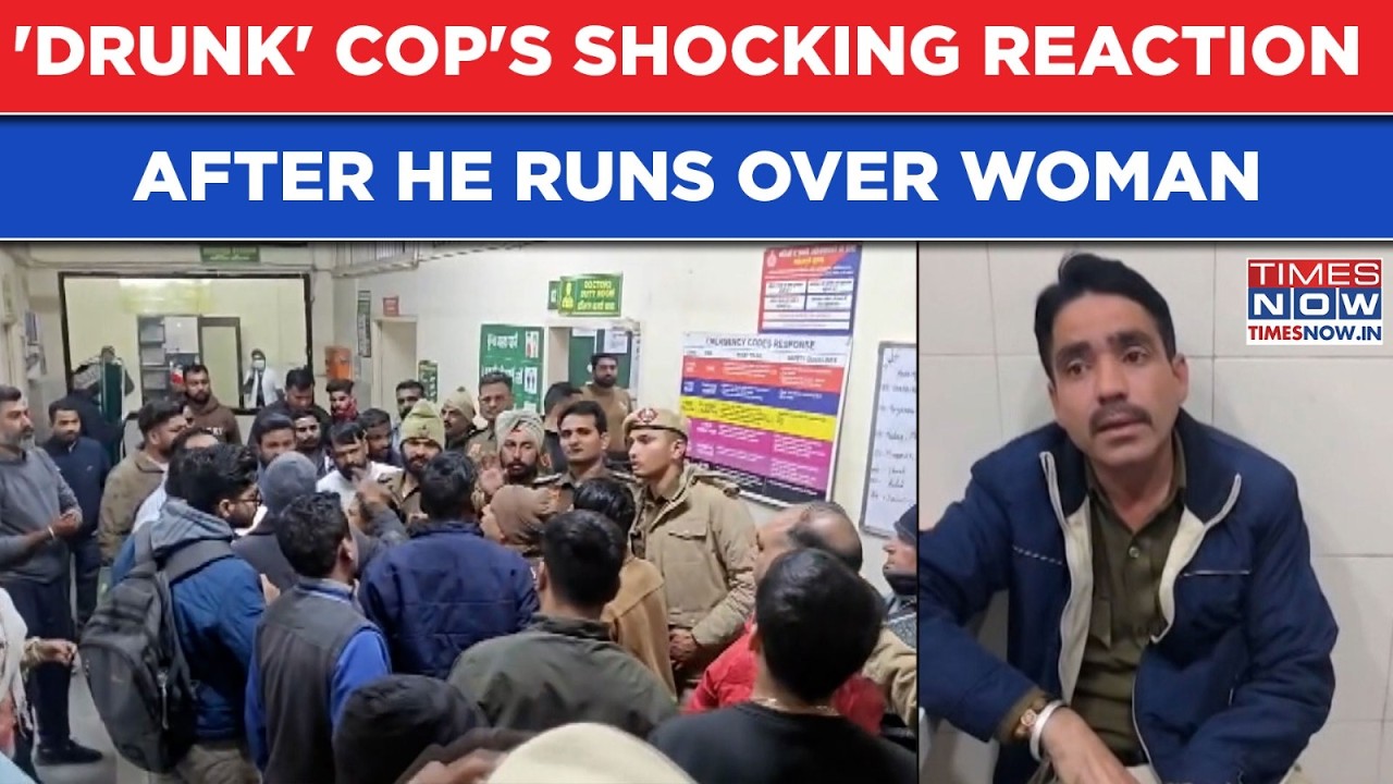 'Drunk' Cop Runs Over Woman In Haryana, Struggling To Wear Jacket, This Is How He Reacted On Cam