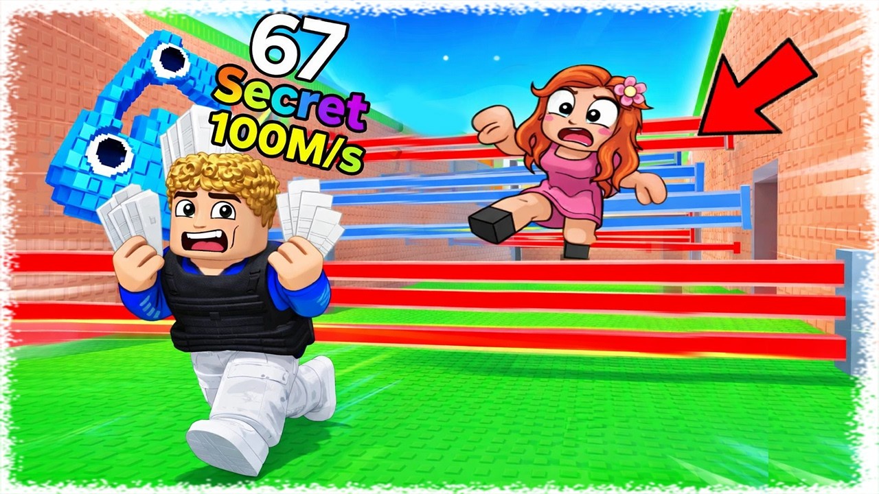 😱1000 Лазерден Секіріп Брейнроттарды Құтқардым | Jump lasers for Brainrots!