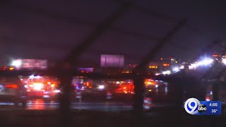 Driver critical after tractor trailer rollover