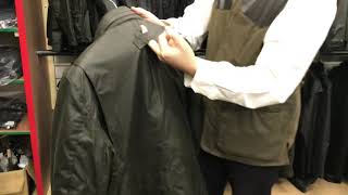 barbour corbridge wax jacket black