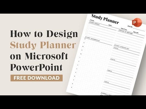 How to design minimalistic study planner on Microsoft PowerPoint | DIY printable | Free Download