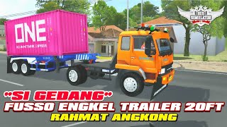 'SI GEDANG' FUSSO SINGLE AXLE 20 FT TRAILER V 4‼️LATEST BUSSID TRUCK MOD V 4.5.1