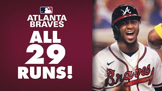 29 RUNS! All runs from the Braves 299 win over the Marlins! (NL Record)