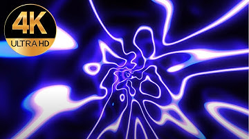 4k TV 10 hour blue color party waves light  crazy VJ loop selection -Big screen visuals animation