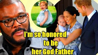 For the 1st time Tyler Perry Spoke on being the God Father of Prince Harry and Meghans child Lilibet