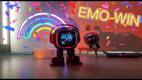 Play "Tic-Tac-Toe" with EMO. #EMOROBOT #PET #DESKTOP #LIVINGAI #VOICECOMMAND #FYP #fypシ