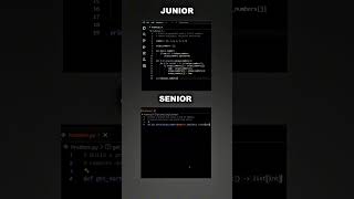Junior vs Senior Developer Code 🤯 #shorts