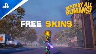 Destroy All Humans! - Free Skins Trailer | PS4