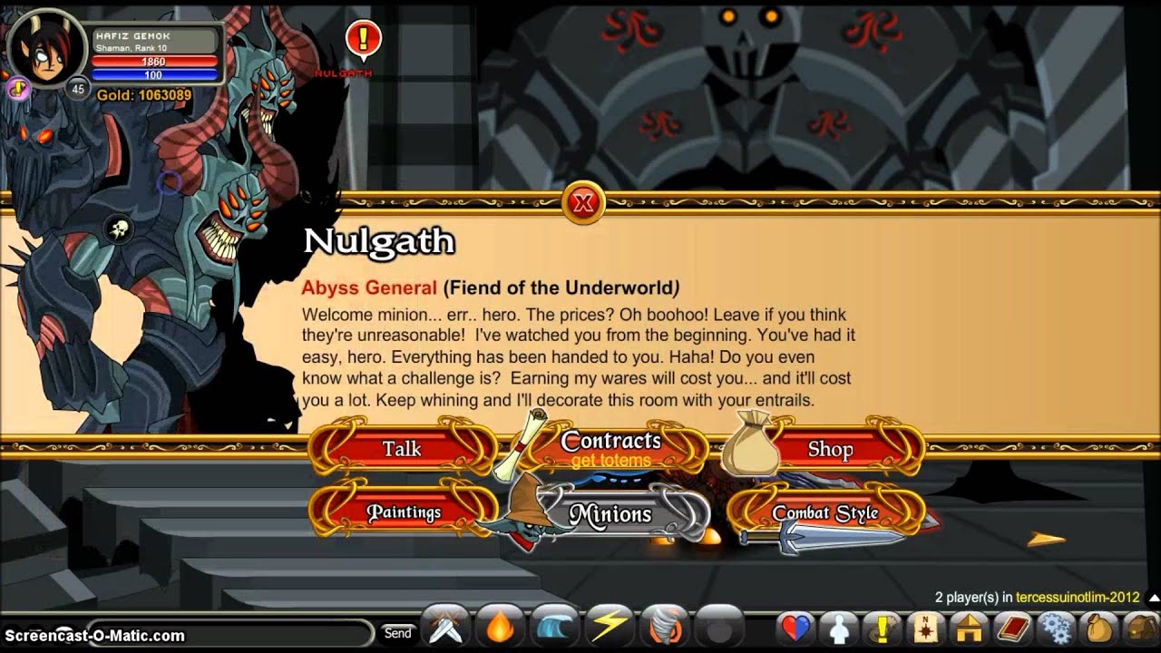 AQW getting Overfiend Blade of Nulgath - YouTube.