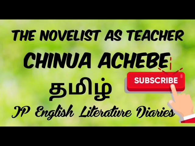 the novelist as a teacher by chinua achebe text